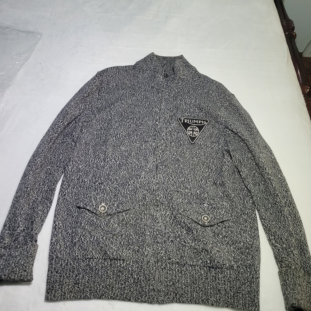 Lucky Brand Triumph Men's Black Zip-Up Sweater